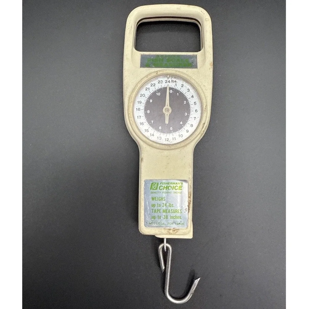 FISHERMAN's CHOICE Deluxe Fish Scale Weighs Up To 24 lbs & Tape Measure to 38in.
